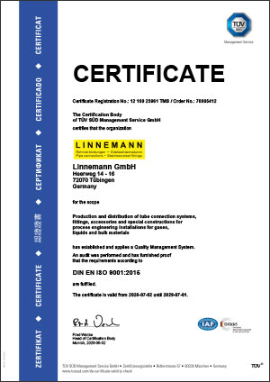 Certificate 9001-2015