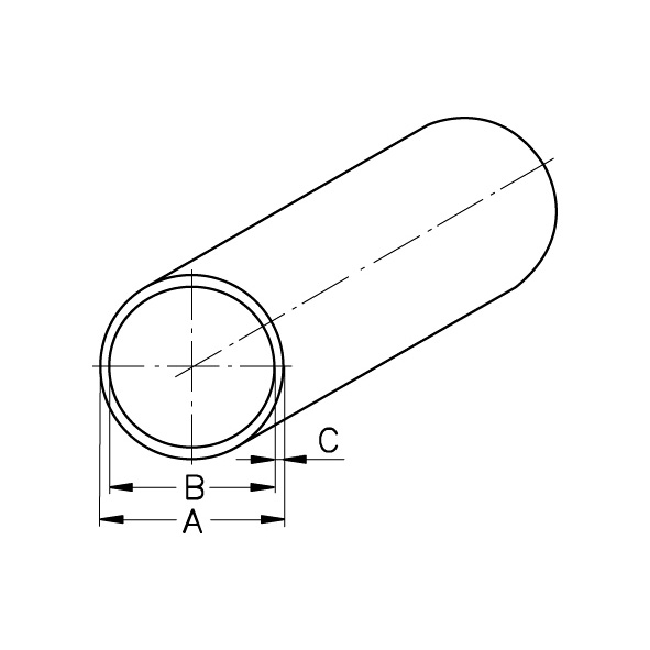 Rohr DIN 11866, Reihe B (ISO), H3